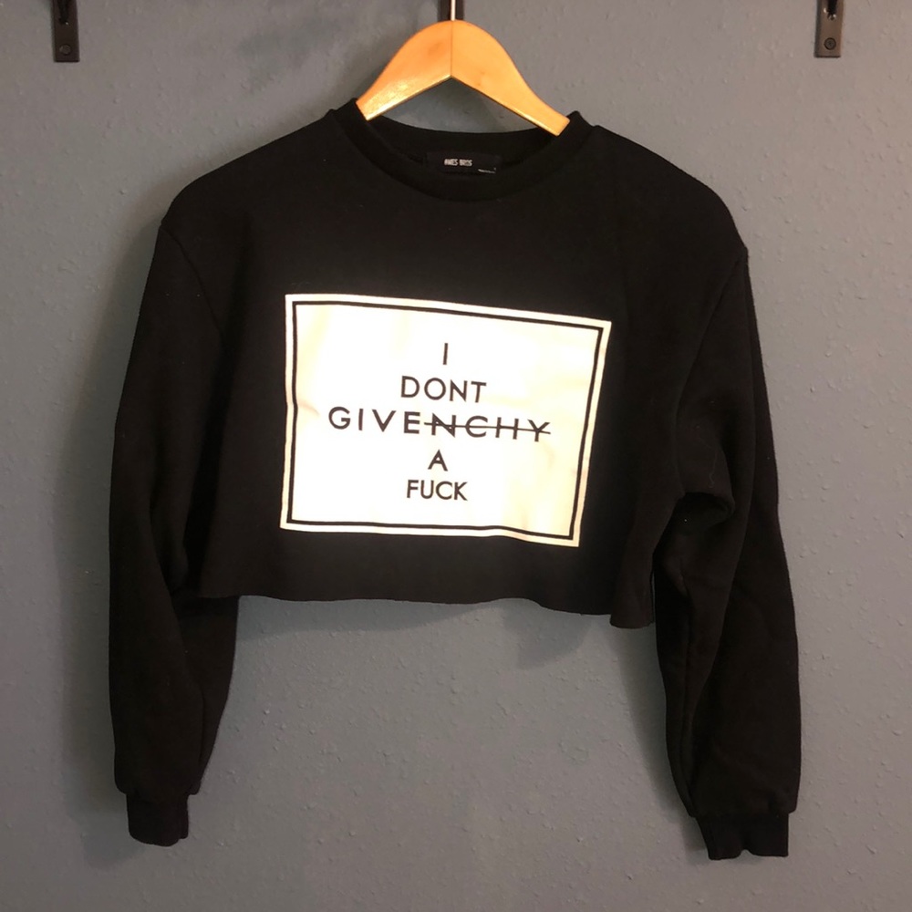 Women's crop top sweater from Korea